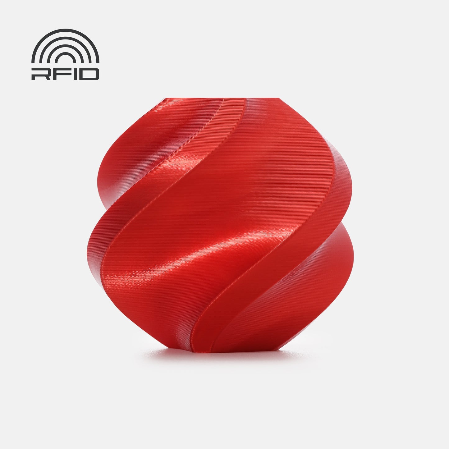 Bambu Lab PLA Silk+ - Candy Red (med spole)