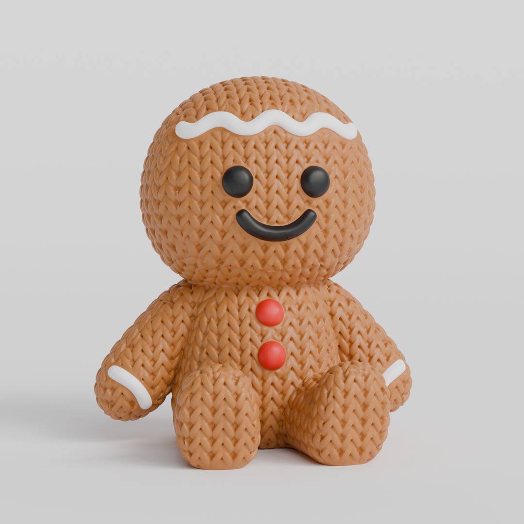 Hæklet gingerbread man (3D printet)