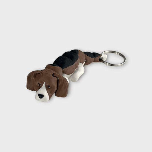 Flexi Dog nøglering: Beagle - Bech 3D Design