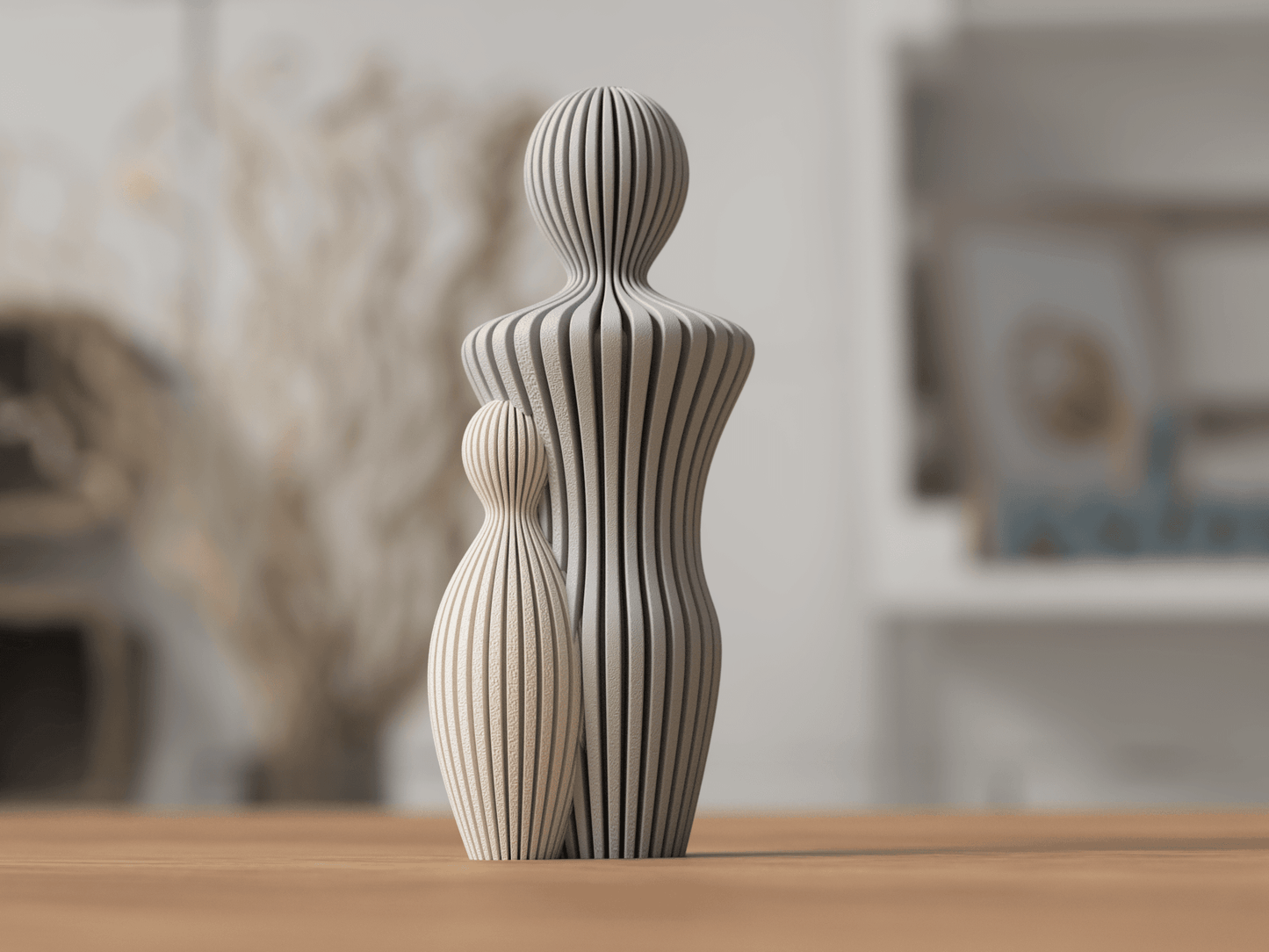 Sabre fars dag statue med børn - Bech 3D Design