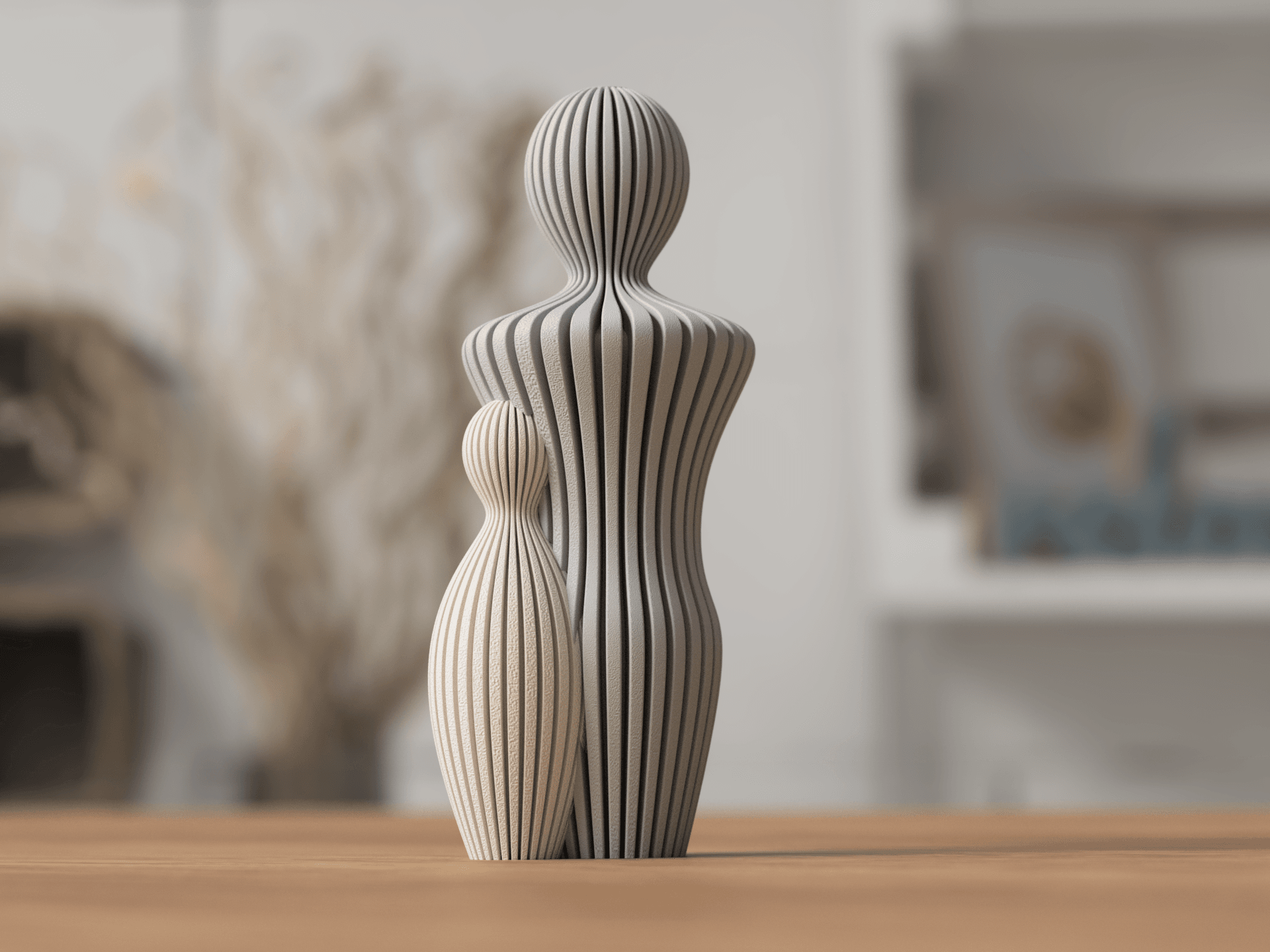 Sabre fars dag statue med børn - Bech 3D Design