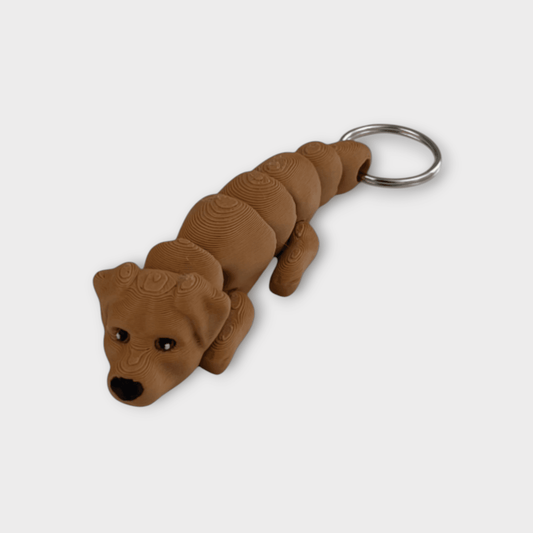 Flexi Dog nøglering: Golden Retriever - Bech 3D Design