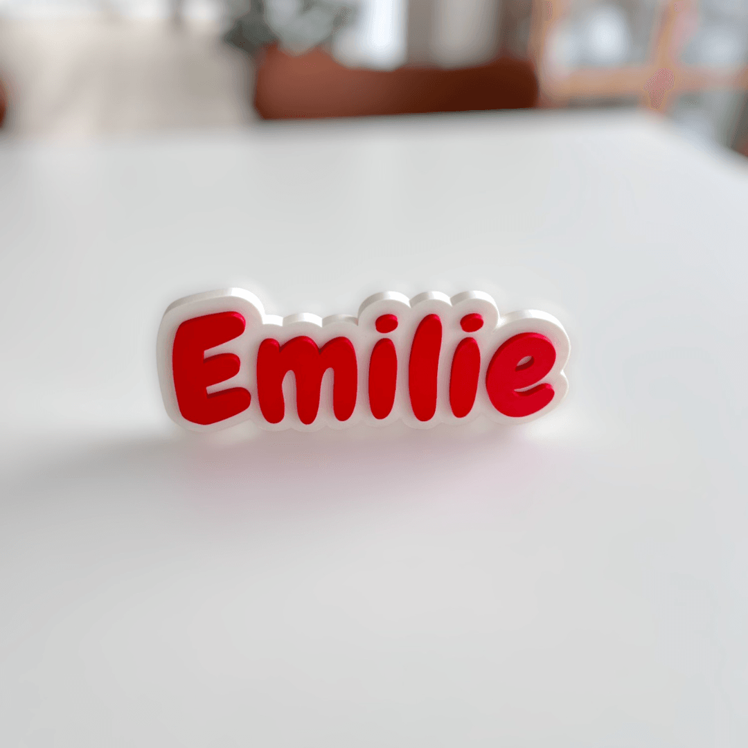Personligt 3D-printet navneskilt - Bech 3D Design