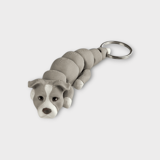 Flexi Dog nøglering: Pitbull - Bech 3D Design