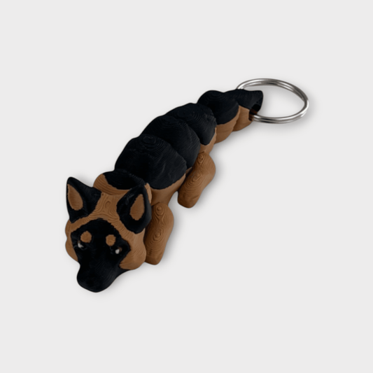 Flexi Dog nøglering: Schæfer - Bech 3D Design