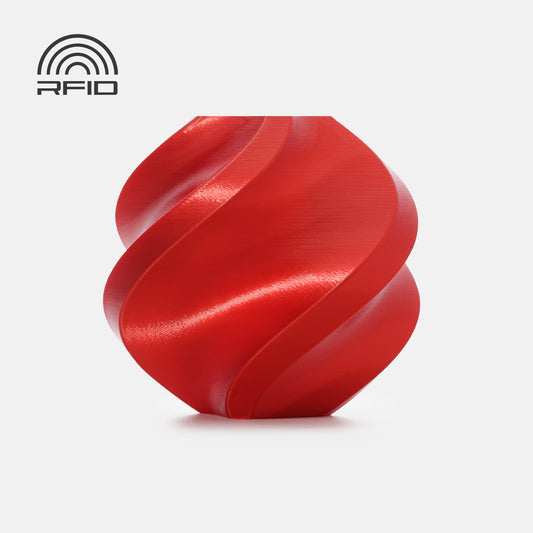 Bambu Lab PLA Silk+ -  Candy Red (med spole)