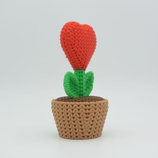 Hæklet hjerte plante i potte