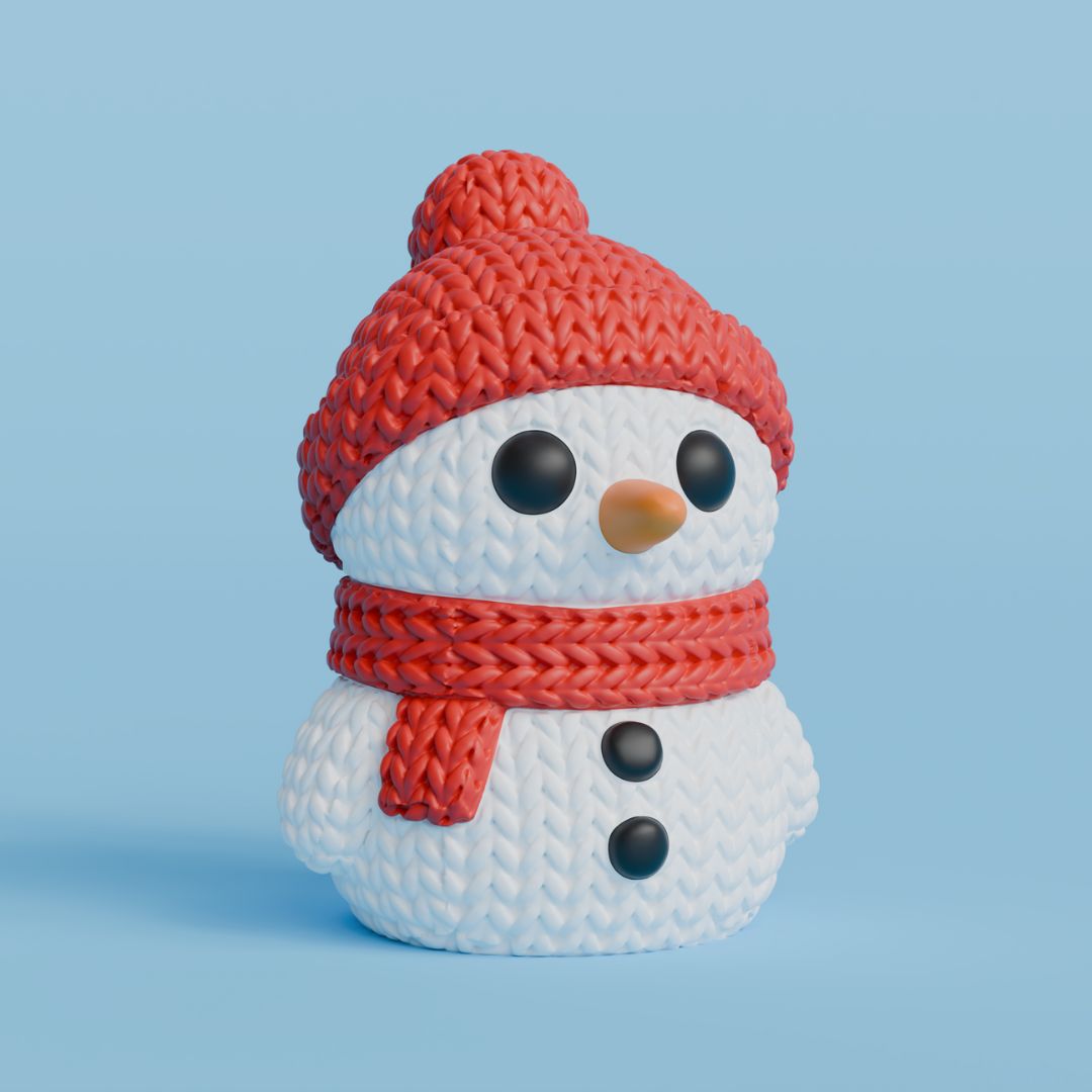 3D printet snemand i hæklet look