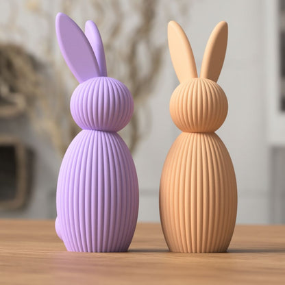 Minimalistisk påskehare Sabre i 3D-print med bløde former og neutral finish