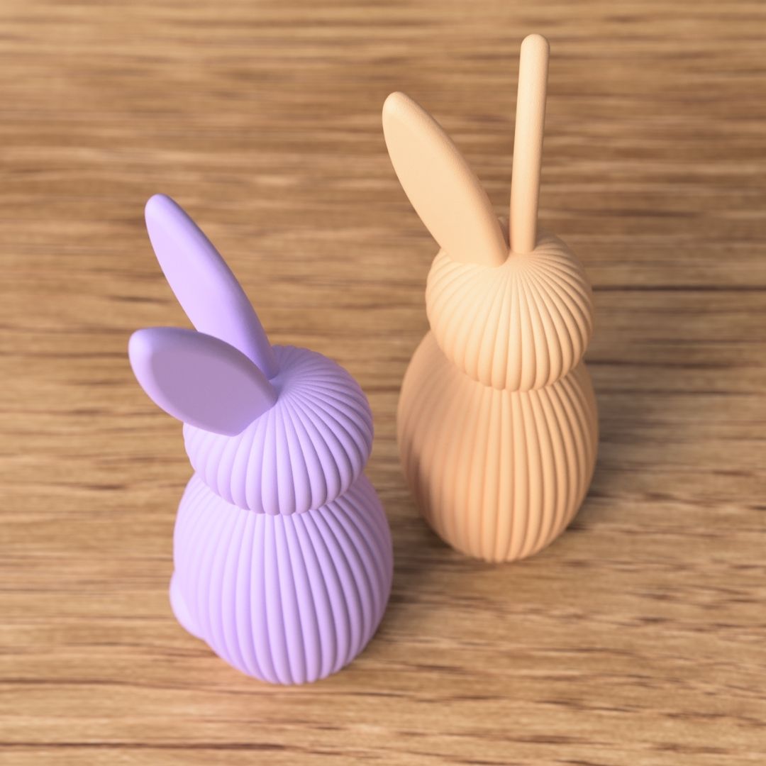 3D-printet påskehare i moderne skandinavisk design – Sabre dekorationsfigur